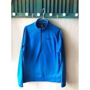 Nike Dri Fit Blue 1/2 Zip Sweater Pullover